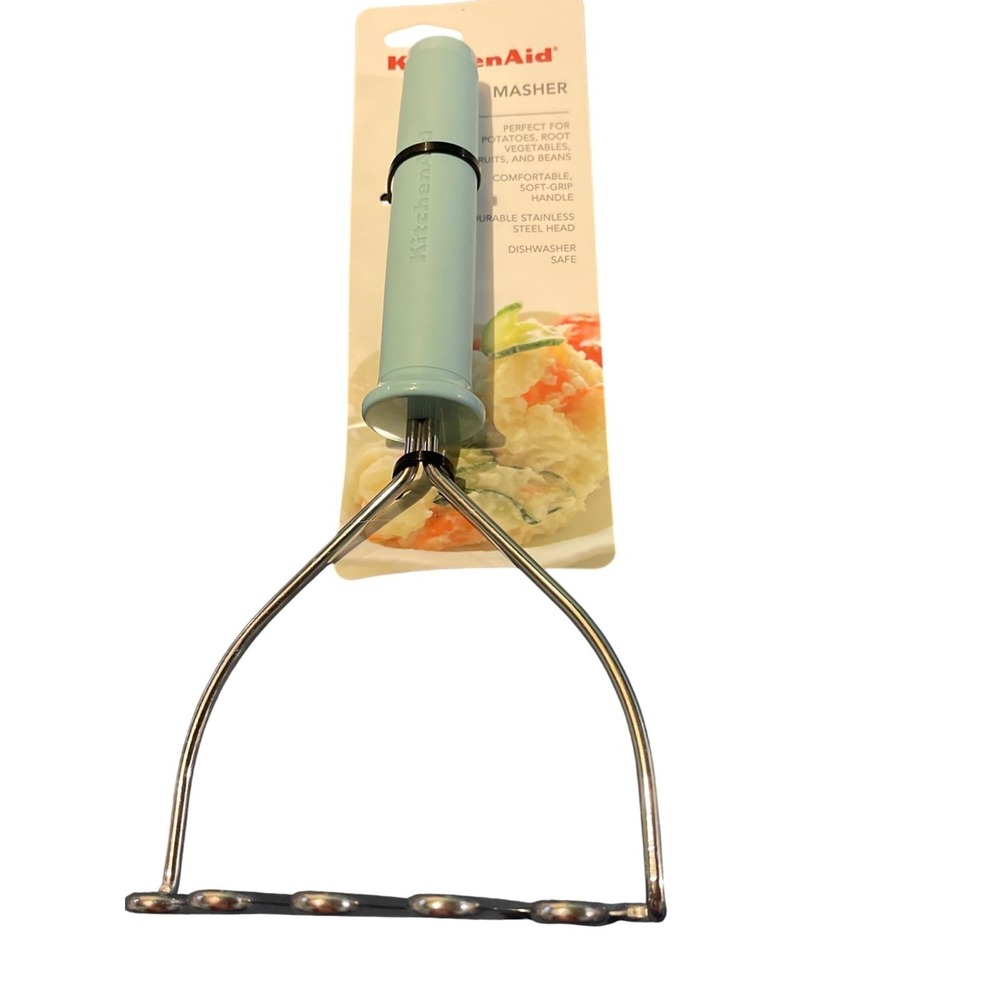 KitchenAid Ice Blue Potato Masher Stainless Steel New With Tags! KET0080HMIA